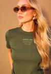 T-SHIRT FEMININA ESTAMPADA VERDE PERFECT WAY