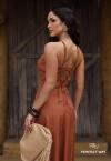 VESTIDO MAXI MIDI FEMININO TERRACOTA PERFECT WAY