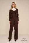 BLAZER CROPPED SARJA FORRADO  FEMININO MARROM CAFÉ PERFECT WAY