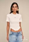 Perfect Way - CROPPED DET METAL FRENTE FEMININO OFF WHITE