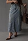 SAIA JEANS DESTROYED  MAXI MIDI COS ALTO C/ BOLSO  FEMININA JEANS DESTROYED PERFECT WAY