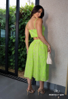 CONJUNTO CROPPED + SAIA MIDI verde lima PERFECT WAY