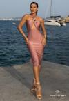 VESTIDO MIDI FEMININO coral PERFECT WAY
