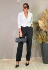 CALÇA   RISCA DE GIZ FEMININA PRETO PERFECT WAY