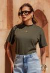 T- SHIRT FEMININA OVER VERDE MILITAR PERFECT WAY