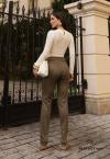 CALÇA RECORTES  E PREGAS FEMININA verde folha PERFECT WAY