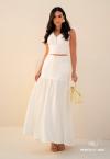 SAIA MIDI FEMININA OFF WHITE PERFECT WAY