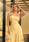 VESTIDO LONGO AMARELO MANTEIGA PERFECT WAY