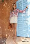 BATA ESTAMPADA FEMININA ROSA PO COM OFF WHITE PERFECT WAY