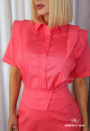 CONJUNTO CAMISA + SAIA CURTA ROSA PERFECT WAY