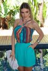 SAIA FEMININA CURTA VERDE TURQUESA PERFECT WAY