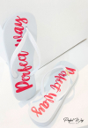 CHINELO ESTAMPADO BRANCO / ESTAMPA ROSA NEON PERFECT WAY