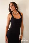 VESTIDO MAX MIDI FEMININO PRETO PERFECT WAY