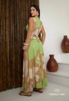 SAIA FEMININA ESTAMPADA MAXI MIDI DOCE DE LEITE COM VERDE PERFECT WAY