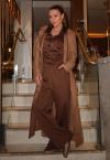 TRENCH COAT SARJA C/ CINTO FIVELA METAL  FEMININO TERRA PERFECT WAY