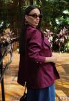BLAZER REC C/ FENDAS COSTAS FORRADO  FEMININO burgundy PERFECT WAY