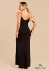 VESTIDO FEMININO MAXI MIDI PRETO PERFECT WAY