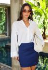 SAIA FEMININA AZUL MARINHO PERFECT WAY