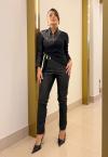 CALÇA MONTARIA DE COURO FEMININA PRETO PERFECT WAY