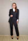BLAZER RISCA DE GIZ FORRADO FEMININO PRETO PERFECT WAY