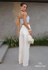 CALÇA FEMININA WIDE LEG OFF WHITE PERFECT WAY
