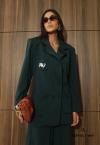 BLAZER  C/ BORD INDUSTRIAL FEMININO VERDE ESCURO PERFECT WAY