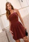 VESTIDO FEMININO CURTO MARROM PERFECT WAY