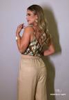 REGATA FEMININA ESTAMPADA CACAU COM VERDE PERFECT WAY