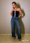 CALÇA JEANS FEMININA JEANS ESTONADO PERFECT WAY