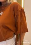 T- SHIRTS CROPPED  BORD INDUSTRIAL  FEMININA TERRACOTA PERFECT WAY