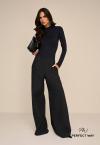 BLUSA DECOTE GOTA C/ BOTAO  FEMININA PRETO PERFECT WAY