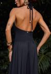 MACACÃO LONGO PANTALONA FEMININO PRETO PERFECT WAY