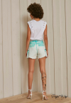SHORTS JEANS  off/ verde PERFECT WAY