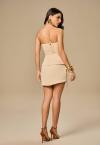 CROPPED SEM ALCA COM CINTO FEMININO BEGE PERFECT WAY