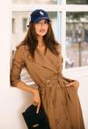 TRENCH COAT SARJA C/ CINTO FIVELA METAL  FEMININO TERRA PERFECT WAY