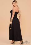 VESTIDO MAXI MIDI S/ ALÇA  PRETO PERFECT WAY