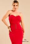 VESTIDO MAXI MIDI  VERMELHO PERFECT WAY