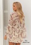 SAIA CURTA  FEMININA ESTAMPADA manteiga PERFECT WAY