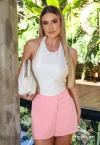 SHORTS SAIA FEMININO ROSA QUARTZO PERFECT WAY