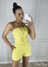 conjunto alfaiataria top + shorts AMARELO PERFECT WAY