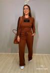 Perfect Way - CONJUNTO FEMININO BLUSA + CALÇA CACAU