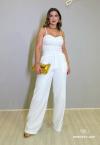 Perfect Way - CALÇA CORTE RETO FEMININA OFF WHITE