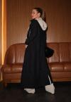 TRENCH COAT SARJA C/ CINTO FIVELA METAL  FEMININO PRETO PERFECT WAY