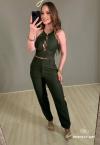 CALÇA FEMININA CORTE RETO VERDE PERFECT WAY