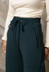 CALÇA  COS ELASTICO C/ BOLSO FEMININA VERDE ESCURO PERFECT WAY
