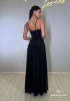 VESTIDO FEMININO LONGO PRETO PERFECT WAY
