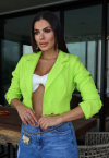 BLAZER CROPPED   verde lima PERFECT WAY