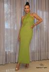 VESTIDO FEMININO MAXI MIDI    VERDE PERFECT WAY