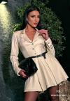 VESTIDO BLAZER EVASÊ FEMININO cru PERFECT WAY