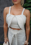 CONJUNTO CROPPED + SAIA MIDI cru PERFECT WAY
